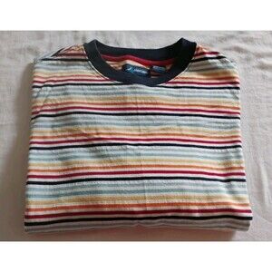 Vtg Jantzen T-Shirt Shirt Stripe Surf Skateboard Y2k EUC 100% Cotton L/XL